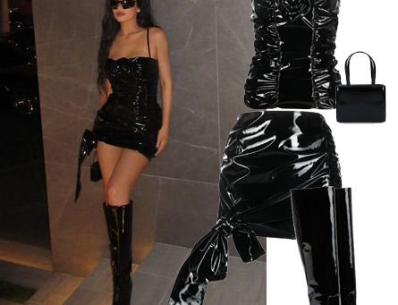 Kylie Jenner's black patent leather outfit