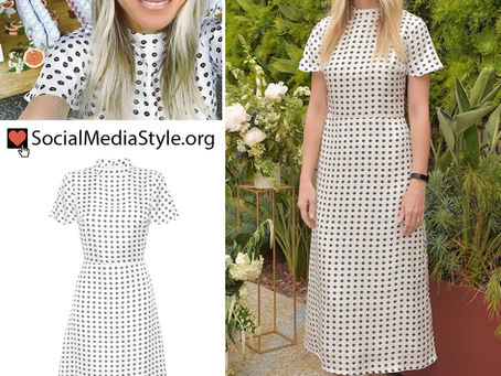 Gwyneth Paltrow's black and white lip print dress from the Flow Alkaline Spring Water Launch