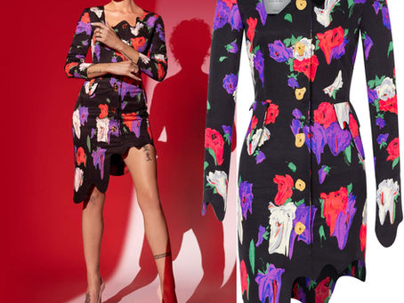 Halsey's abstract floral print dress from Forbes