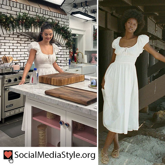 Selena Gomez's white dress from Selena + Chef Selena Gomez's white dress from Selena + Chef
