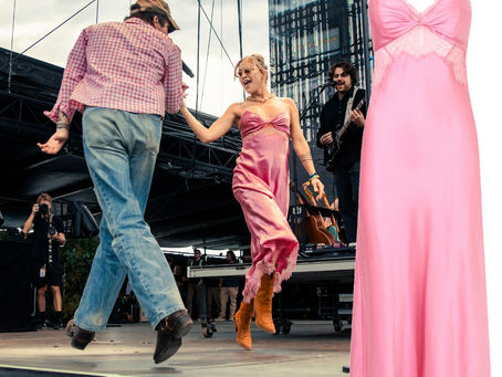 Kate Hudson's pink slip dress