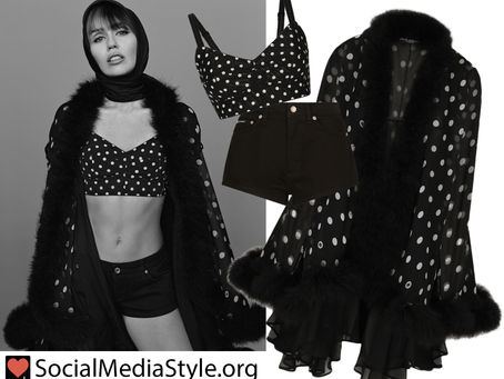 Miley Cyrus's polka dot outfit