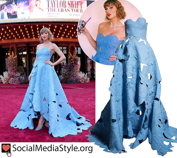 princess polly baby blue dress Taylor Swift's blue gown from the 
