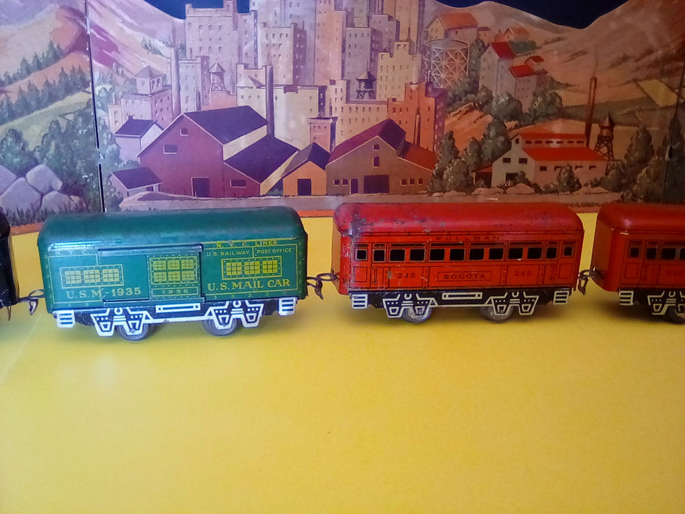 Thumbnail: Marx Commodore Vanderbilt Steam Passenger Train with U. S . Mail Car ! ! !