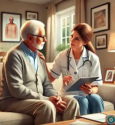 DALL·E 2024-09-03 13.25.45 - A realistic, human-like image representing Transitional Care