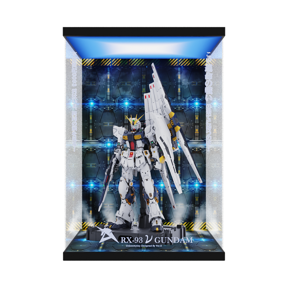 Thumbnail: [解放玩具] PG UNLEASHED Gundam 高達 RX93 ν高達 手辦高透主題展示盒