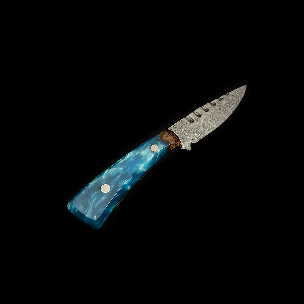 Miniaturbild: KohlerKnives Damast Jagdmesser Hunting Knife "Blue Handy Hunter"