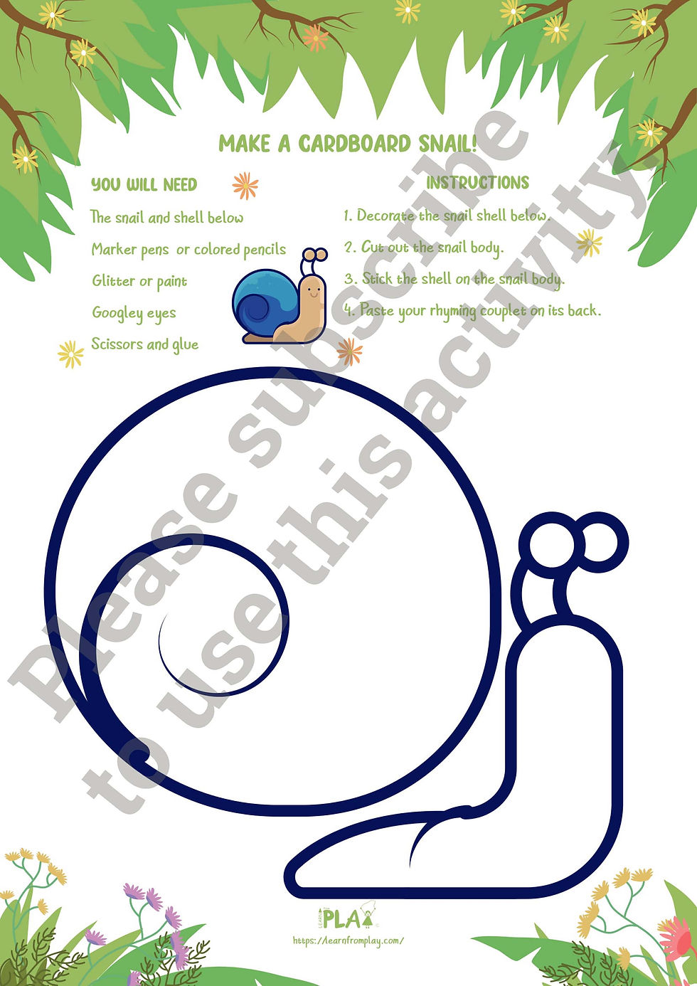 Charlie's Shell - Cardboard Snail