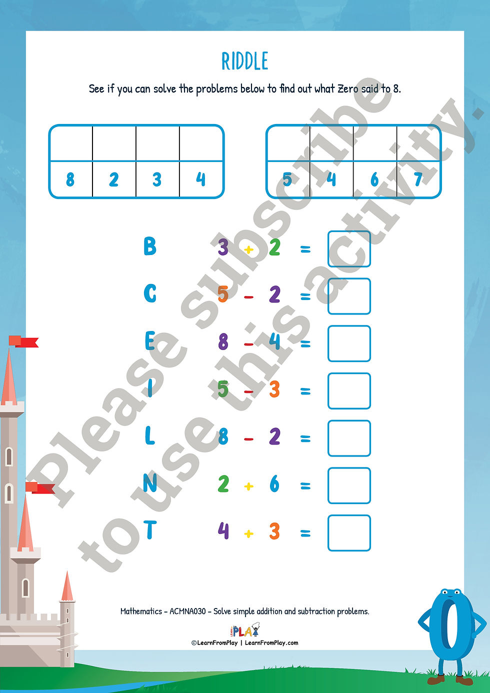 A Place For Zero - Riddle