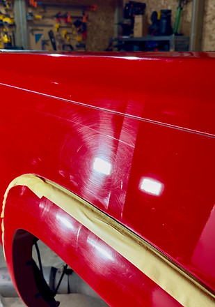 Car paint correction and polishing by Blue Collar Detail Co.