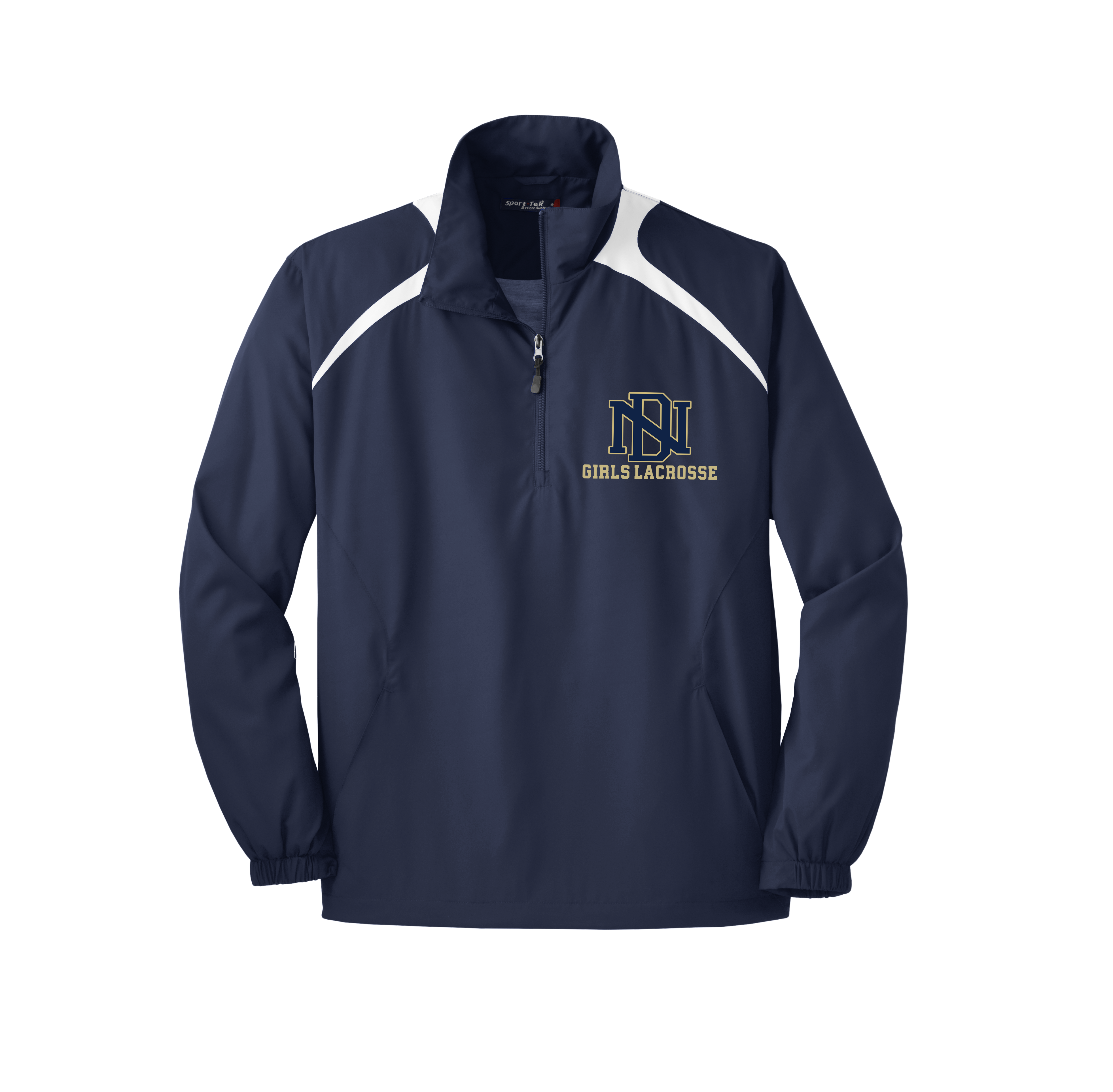 DN Girls LAX Adult Embroidered 1/2 Zip Wind Jacket