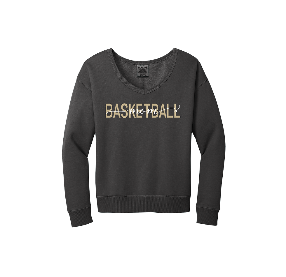Thumbnail: WV Basketball Ladies V-Neck Sweatshirt BB Mom Logo