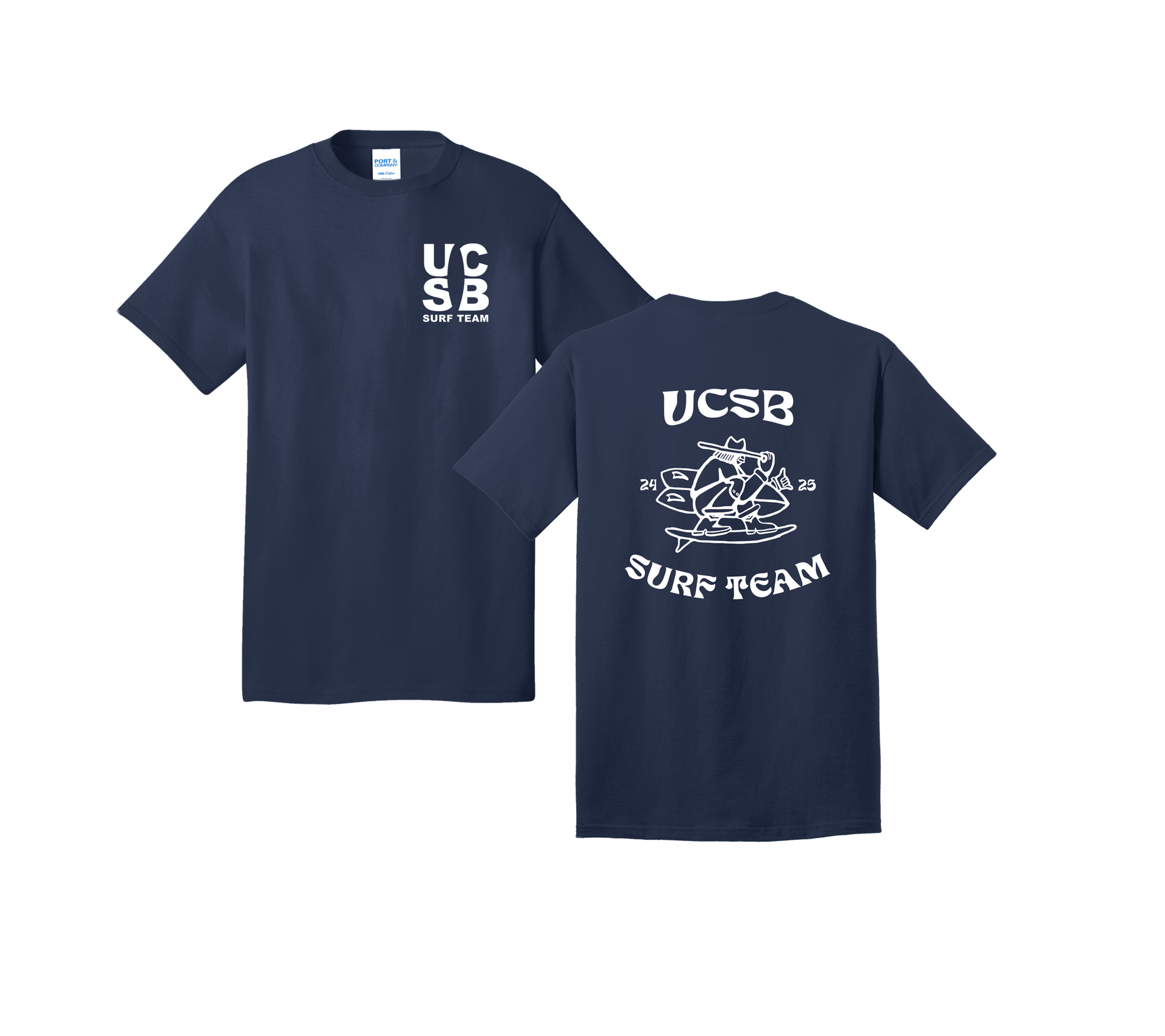UCSB Surf Team Tee Shirt - Navy