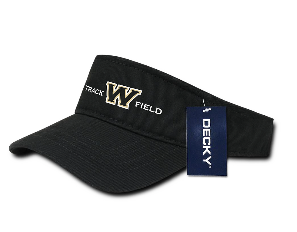Westview Track & Field Black Embroidered Visor Mysite