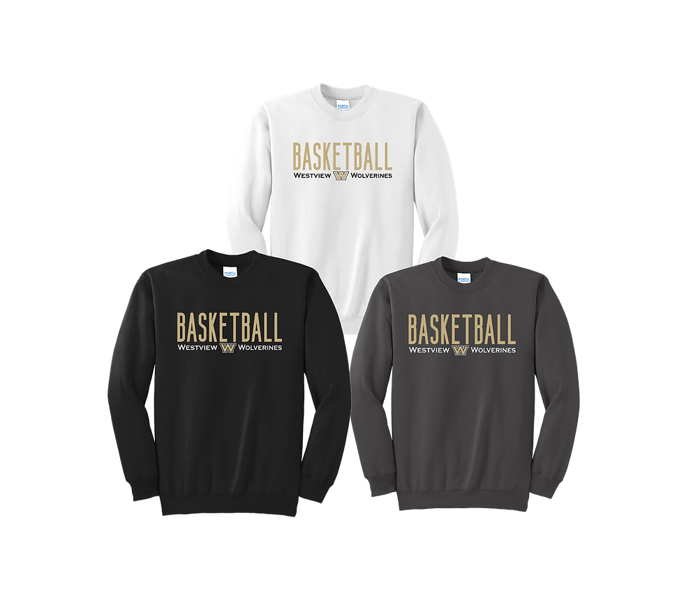 WV Basketball Adult Crewneck Sweatshirt BB Logo