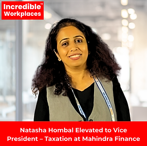 Natasha Hombal Elevated to Vice President – Taxation at Mahindra Finance