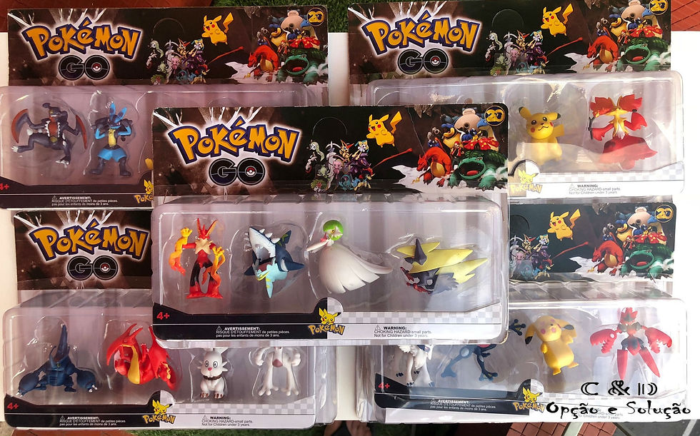 Miniatura: Kit 4 Bonecos Pokémons Miniaturas