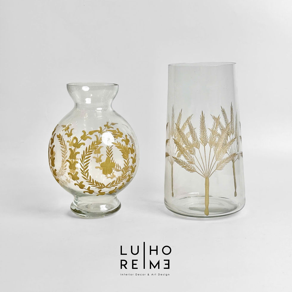 Thumbnail: Lọ hoa Glass Lá Gold