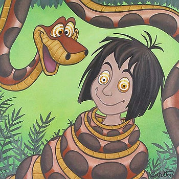 "Aie confiance" dit Kaa à Mowgli...