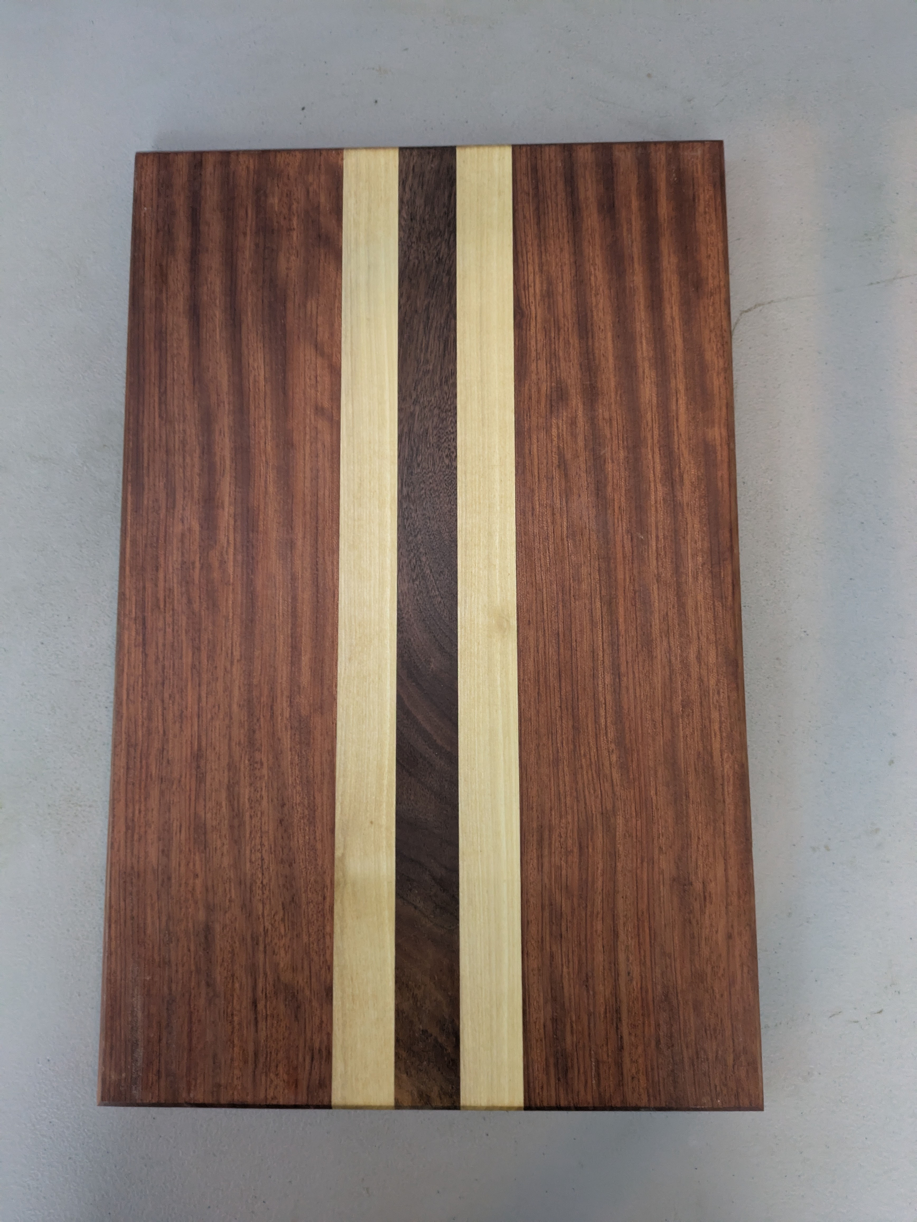 12" x 18" x 1" Exotic wood w/ oil and wax finish