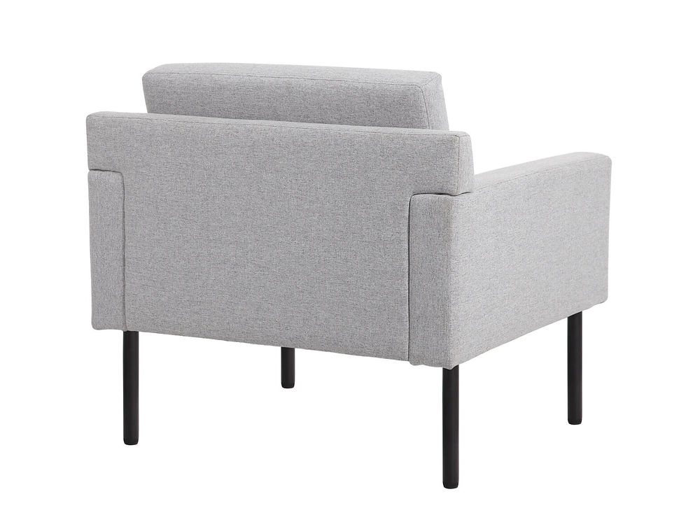 Thumbnail: Boss BR8001-GY Grey Poly-Linen Weave Lounge Chair
