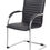Thumbnail: Boss B9536-BK Chrome Frame Ribbed Black Vinyl Side Chair (Set of 2)