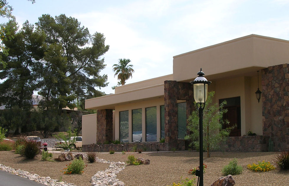 House with desert landscaping