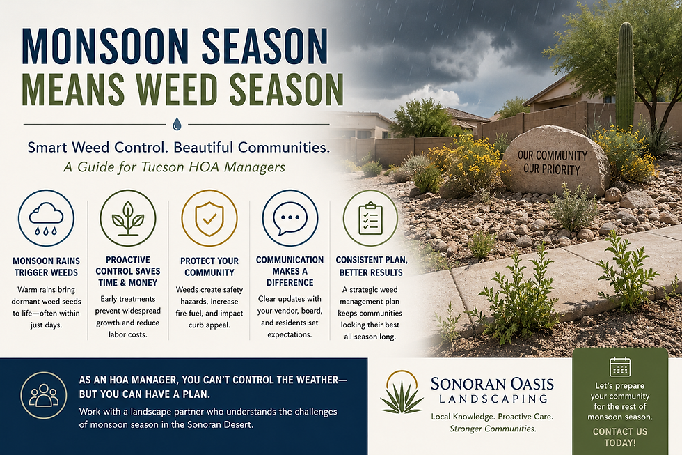 Monsoon Weed Control: What Every Tucson HOA Manager Should Know