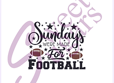 Sundays Were Made For Football 2 part Silkscreen Stencil