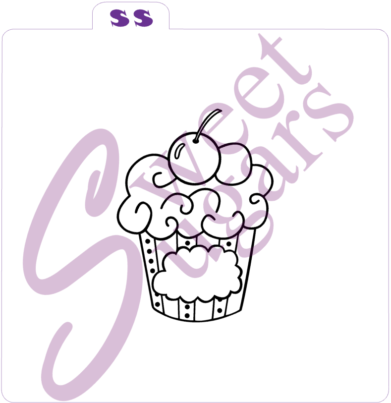 Thumbnail: Cupcake Cutter/Silkscreen Stencil Combo (2 options)