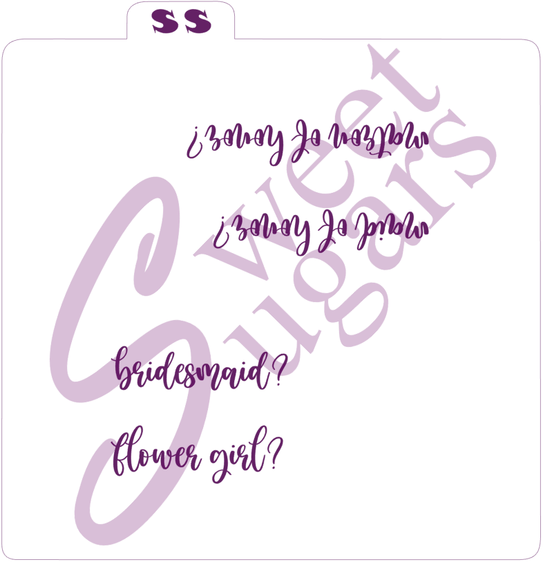 Thumbnail: Will you be my bridesmaid, flower girl, maid/matron of honor Silkscreen Stencil