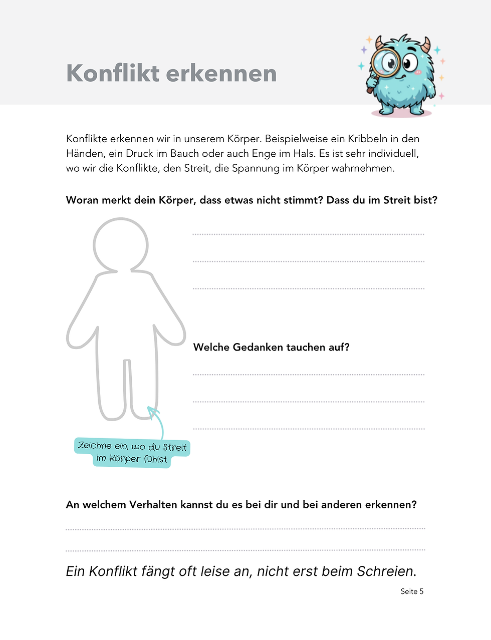 Miniaturbild: PDF: Konflikt-Detektiv*in werden - Streit verstehen und fair lösen.