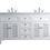 Thumbnail: Genevieve 60" White Double Vanity & Shutter Double Doors Dual Sinks