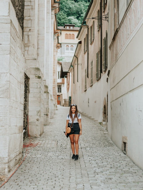 El pueblo de Bellinzona en Ticino al sur de suiza