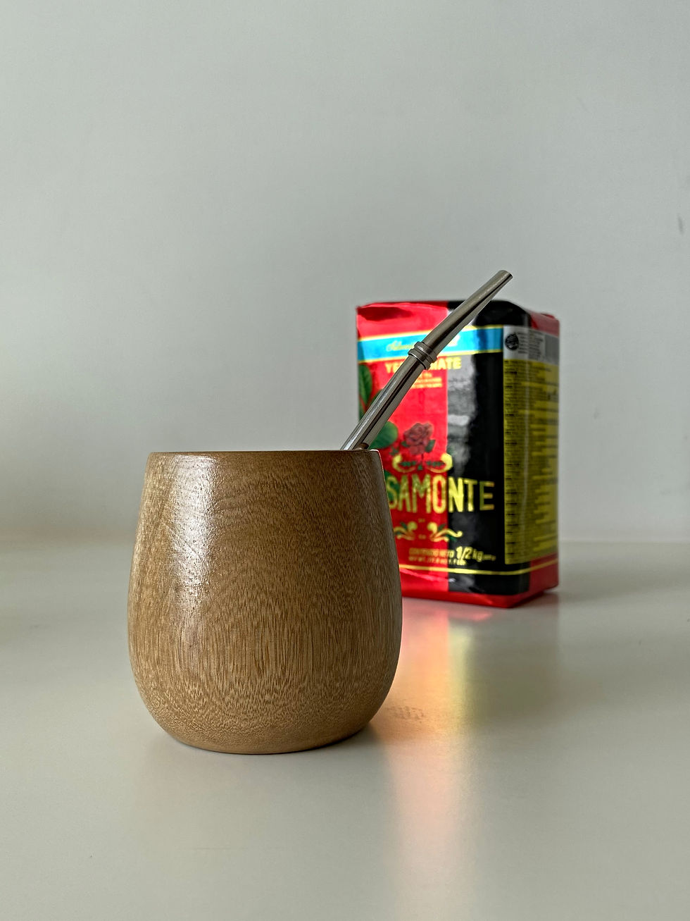 Thumbnail: Rosamonte Traditional Yerba Mate with Wood Cup/Bombilla set
