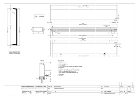 mullion fabrication drawing