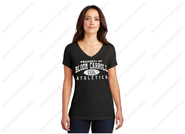 V Neck Perfect Tri T shirt Bloom Carroll Spirit Wear