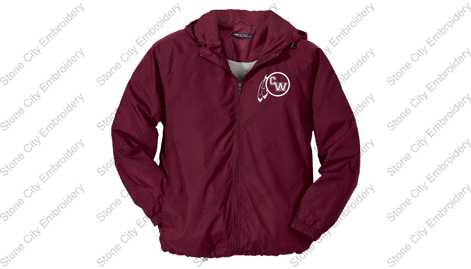 Hooded Jacket Full ZIP Water Repellent Canal Winchester JST73