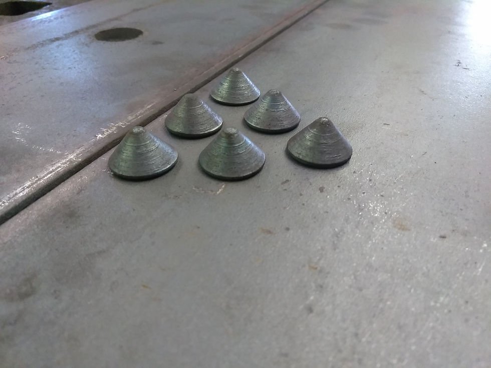 Thumbnail: small faux steeple head cone rivet heads