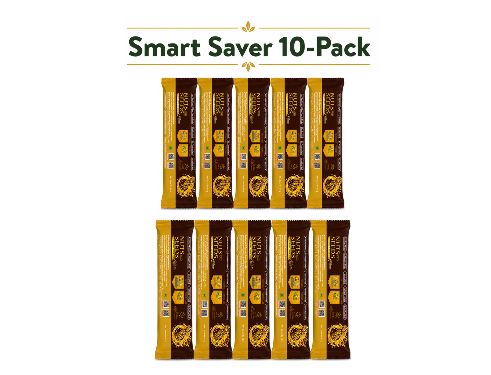 Nuts and Seeds Dark Chocolate -The Perfect 10 Pack