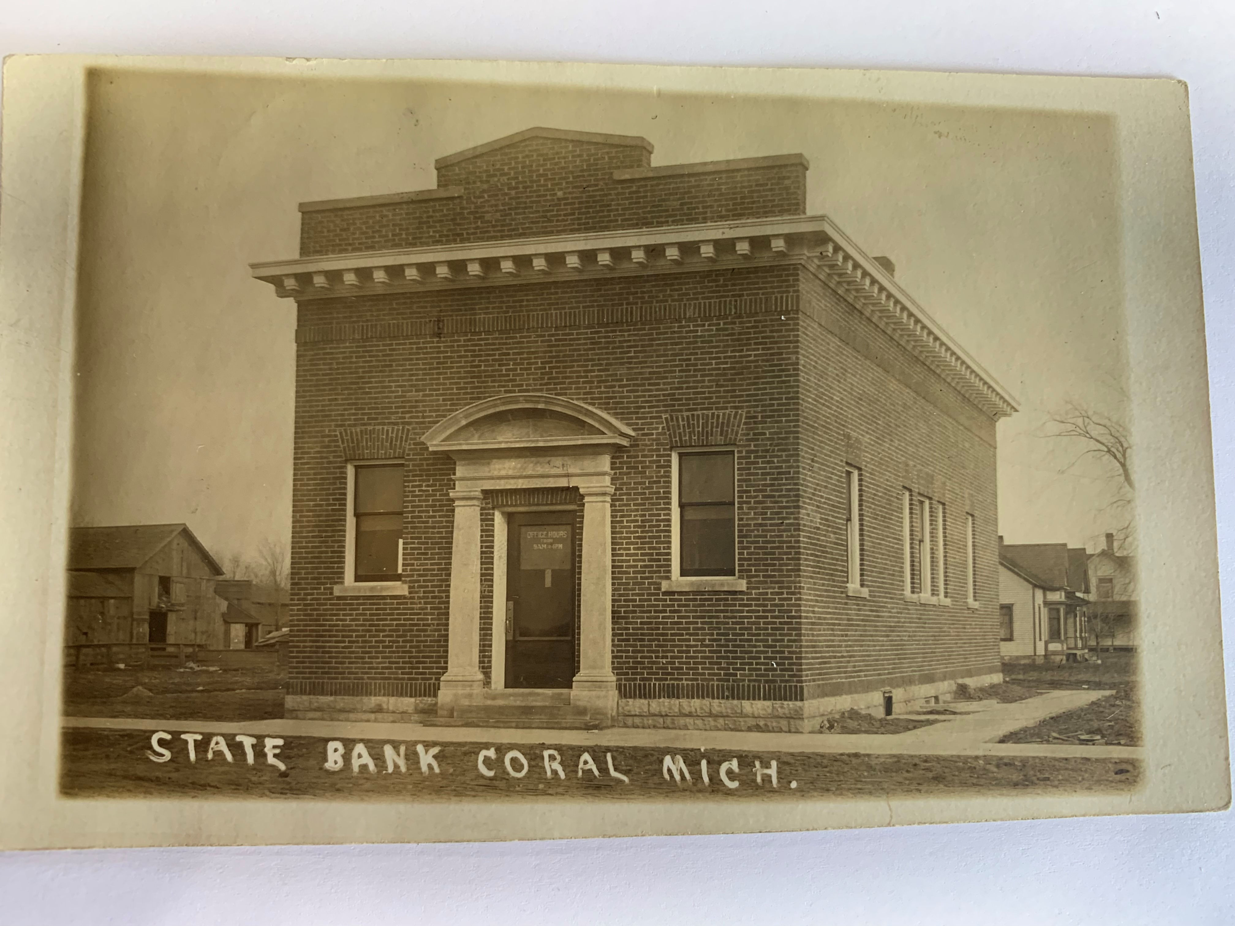 Coral, MI - State Bank - 1914