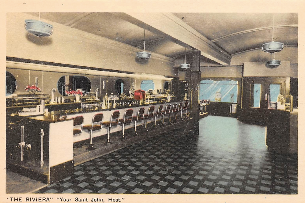 ST JOHN New Brunswick Canada postcard The Riviera diner restaurant