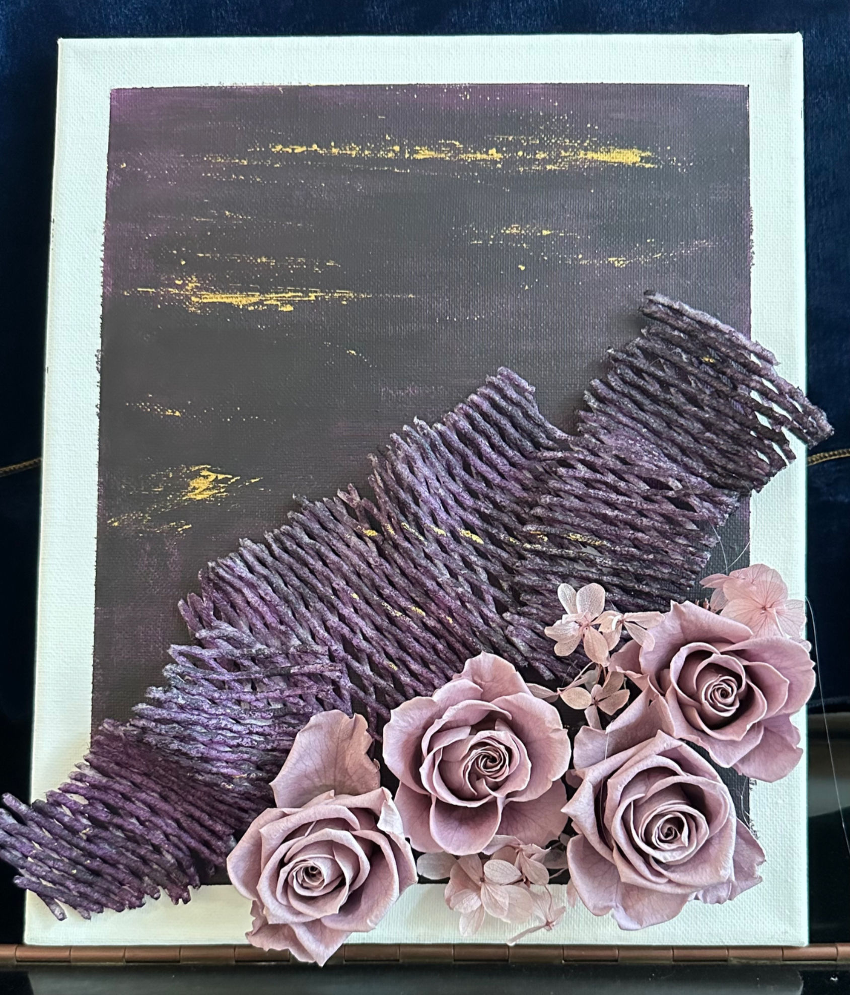 preserved flower drawing decoration