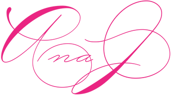 Ana J.'s signature in branded pink.