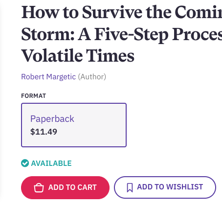 Thank you to our Sponsor, author Robert Margetic!