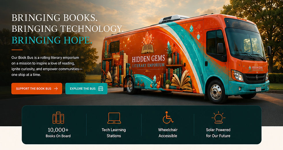Hidden Gems Literary Emporium Book Bus Donate