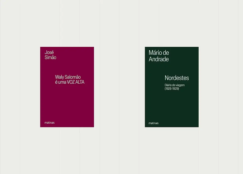 Capas dos livros "Waly Salomão é uma voz alta" e "Nordestes", edições da casa matinas