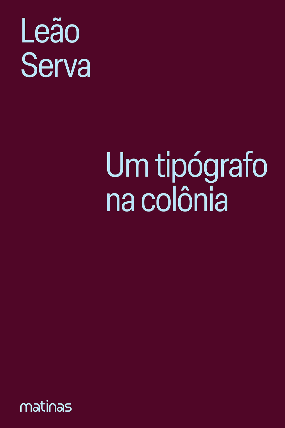 Capa do livro "Um tipógrafo na colônia"