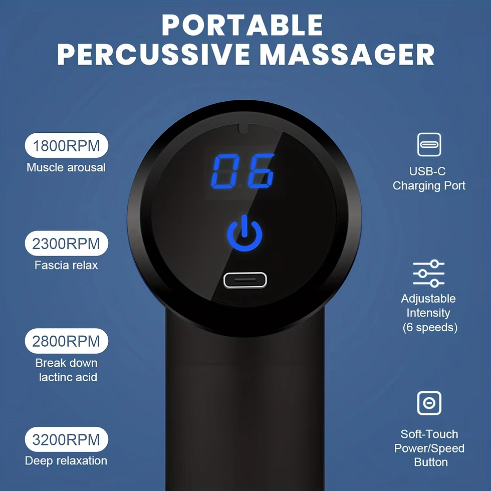 Thumbnail: Portable Fascial Massage Gun Electric Percussion Pistol Massager Body Relaxation