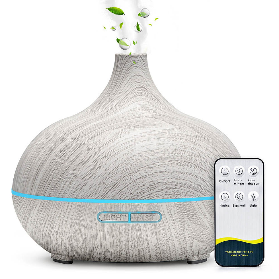 Thumbnail: 500ML Aromatherapy Essential Oil Diffuser Wood Grain Remote Control Ultrasonic A